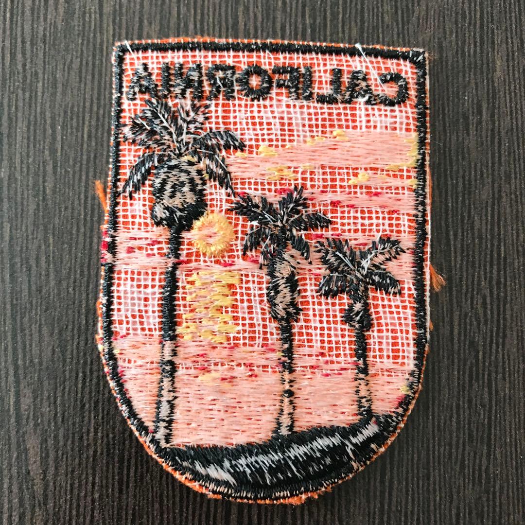 ヴィンテージ 刺繍 ワッペン 1970 1980 アメリカ カリフォルニア州 F