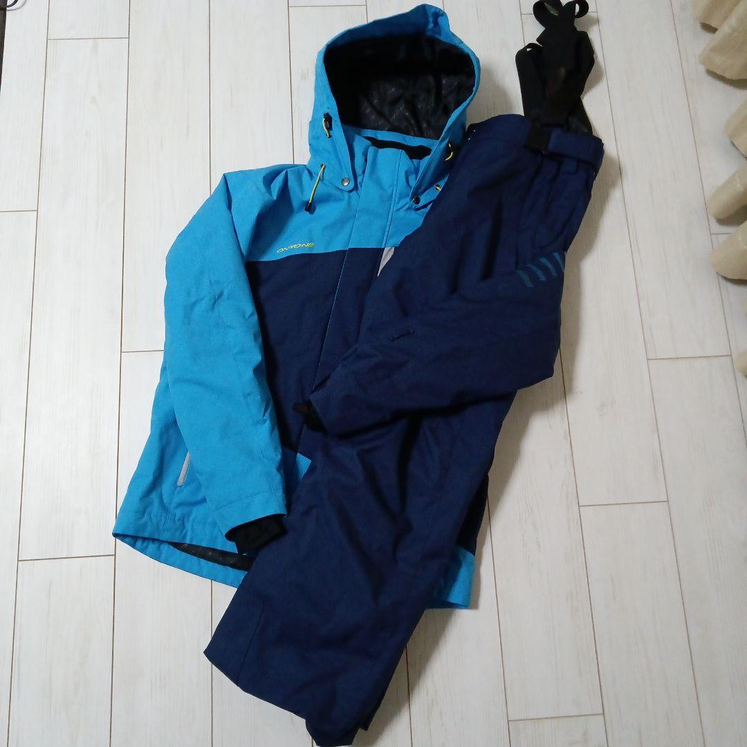 美品　ONYONE　オンヨネ　青/紺　防水スキーウェア上下セット　メンズ　М