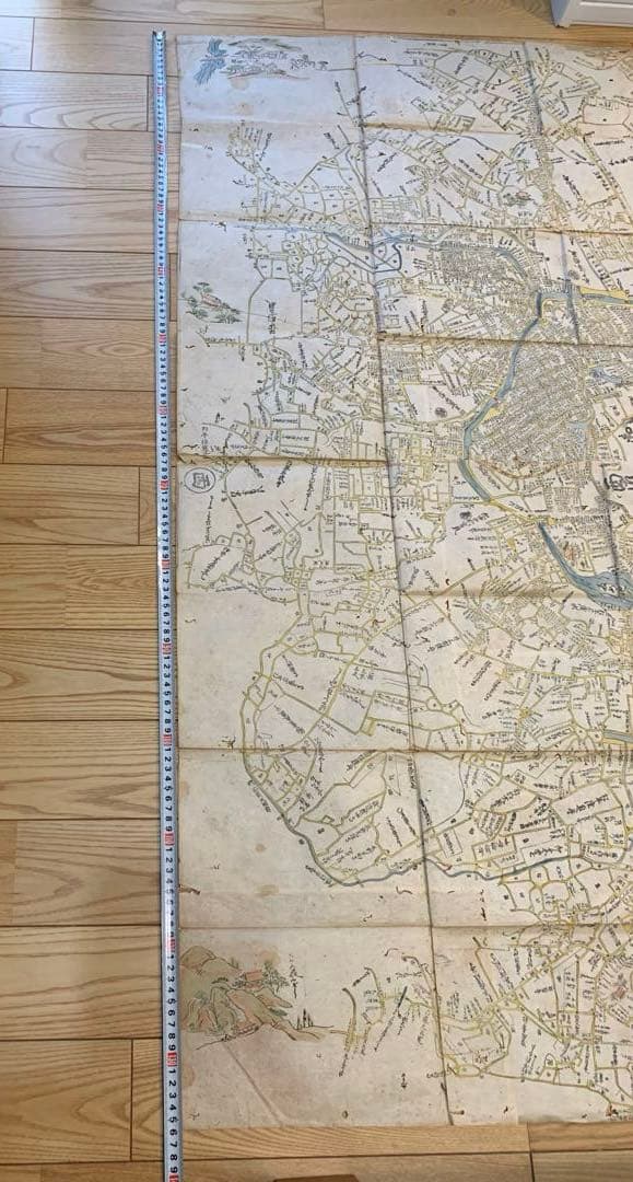 本日限り大幅値引き！　増補江戸大絵図 絵入 　江戸城周りの地図