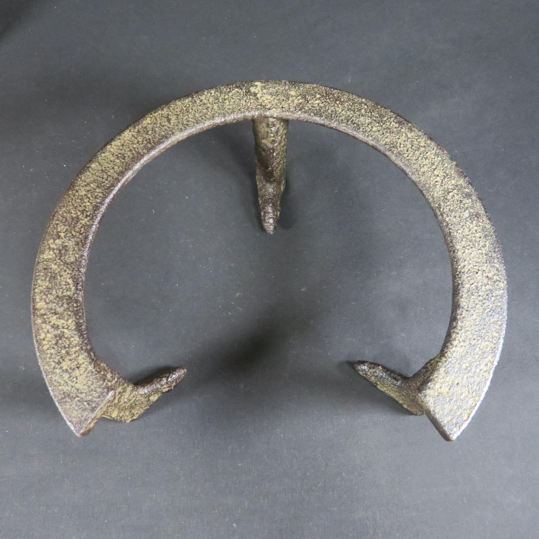 笹爪五徳 鬼爪 茶道具 茶器 木箱 共箱 五徳 銘