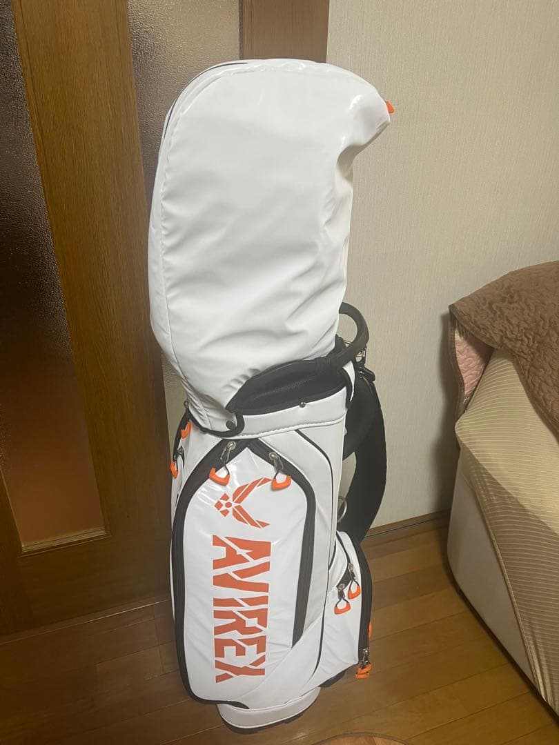 アビレックスゴルフ　キャディバッグ ホワイト U.S.A.F.ロゴ付き