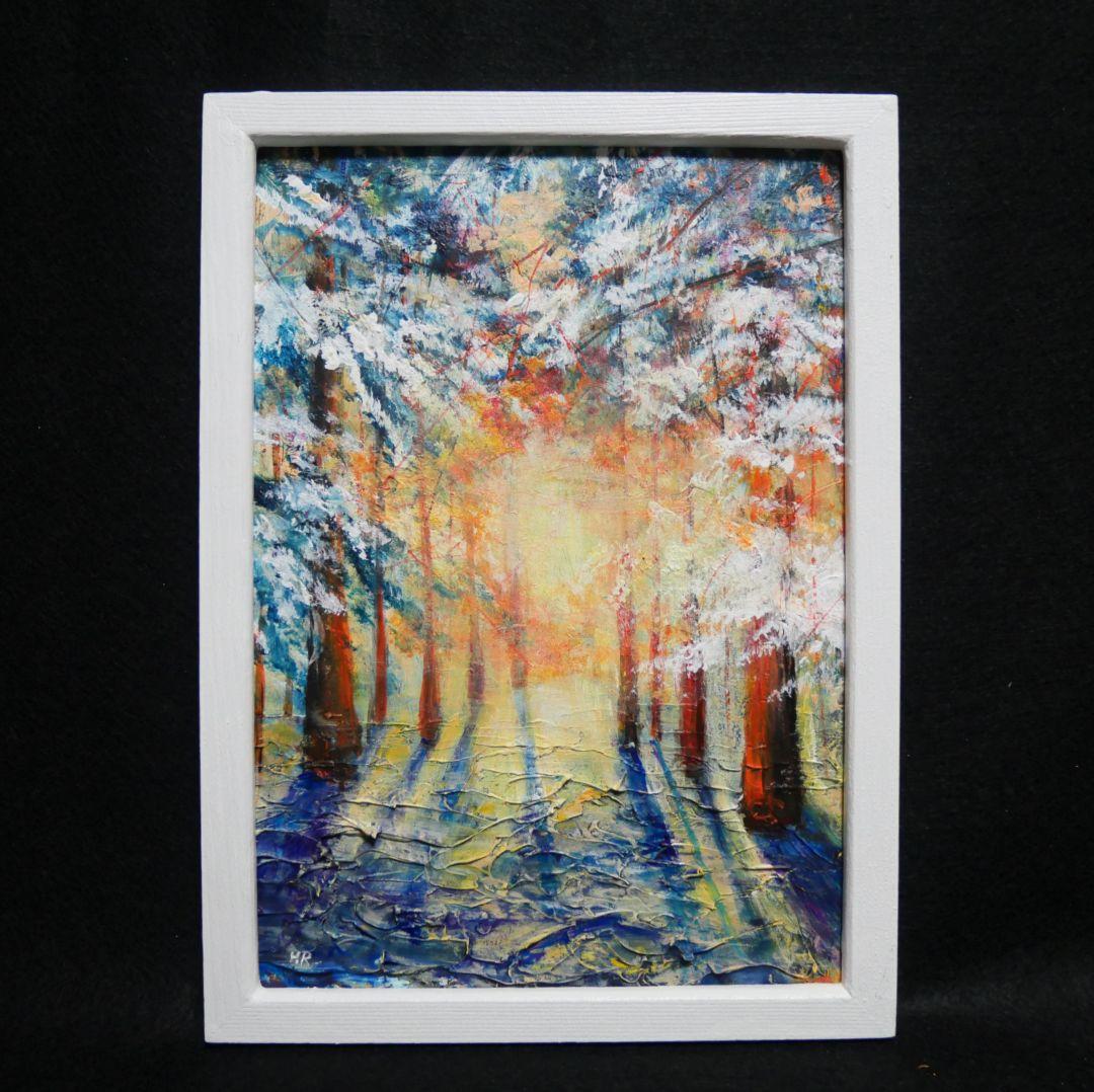 油絵 油彩 油彩画 絵 絵画 【暖かい冬】