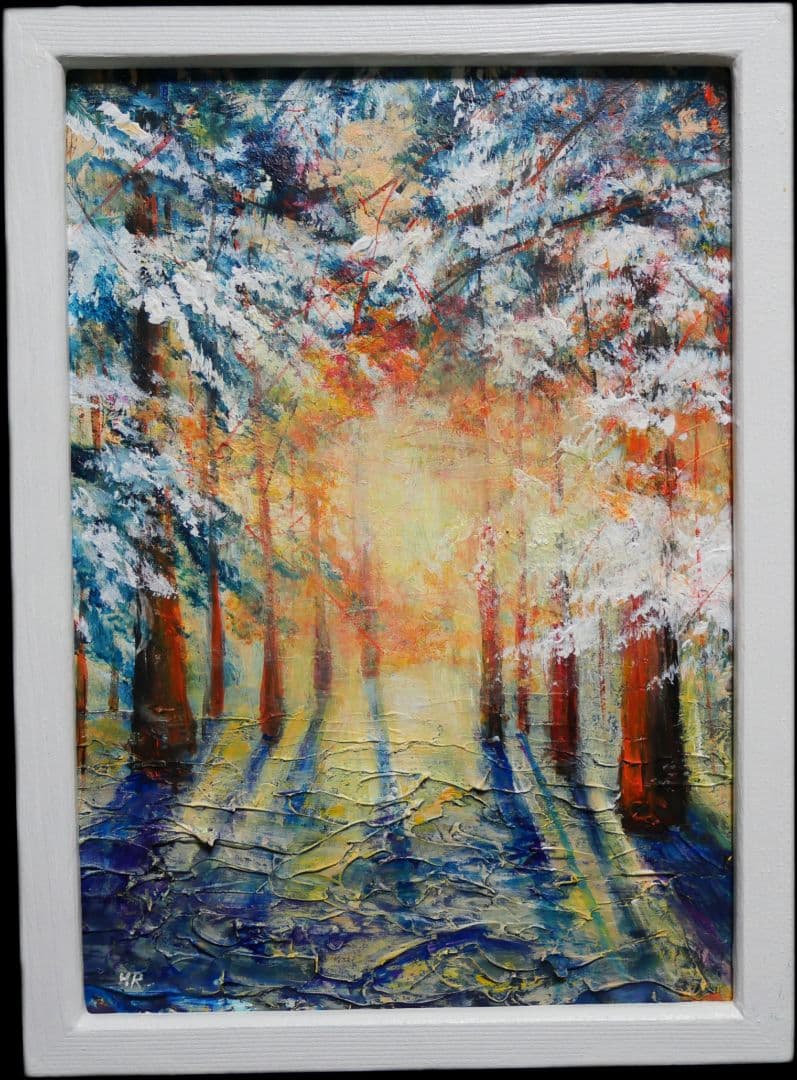 油絵 油彩 油彩画 絵 絵画 【暖かい冬】