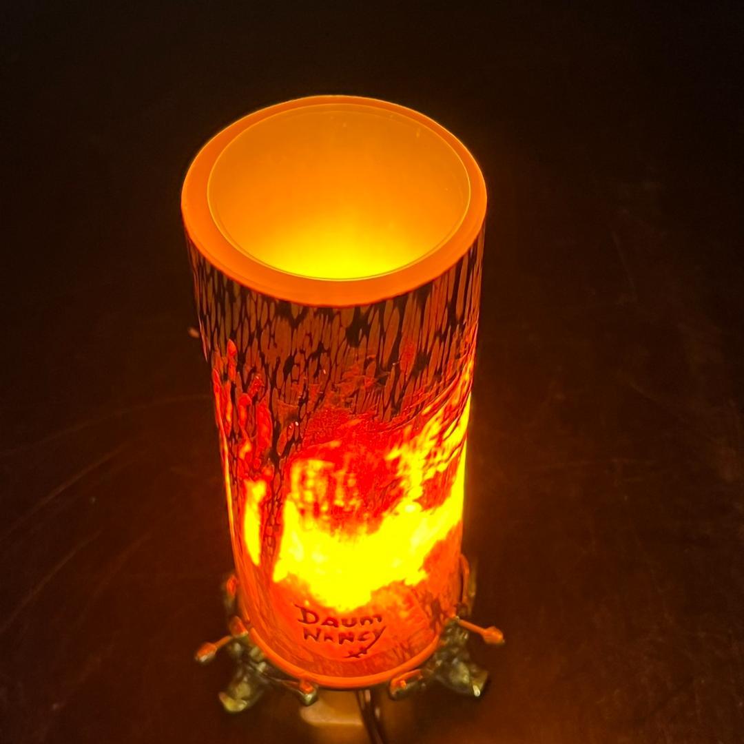 ドームナンシー　卓上照明　アンテルカレール　被せガラス　高さ18cm