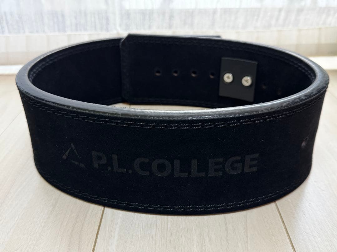 P.L.COLLEGE トレーニングパワーベルト 黒　Mサイズ