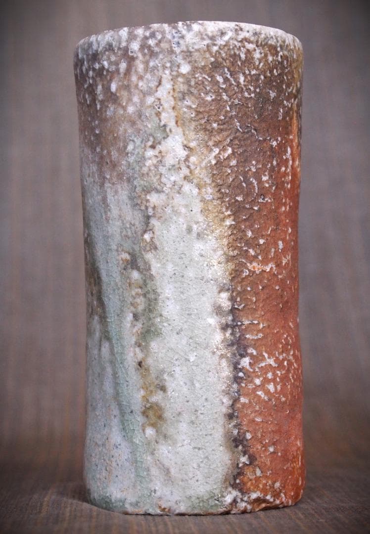 人気作家★デレックラーセン★窯変麦酒器★穴窯