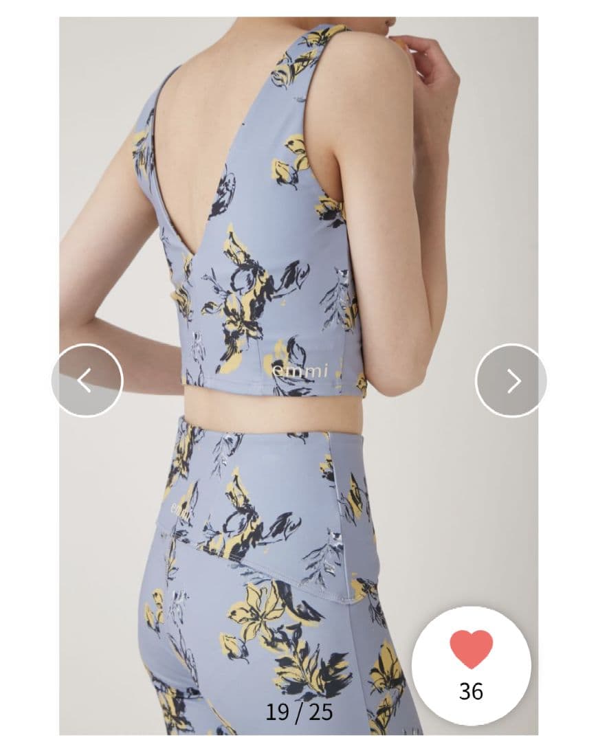 エミ　emmi オリジナルフラワー柄 上下セット