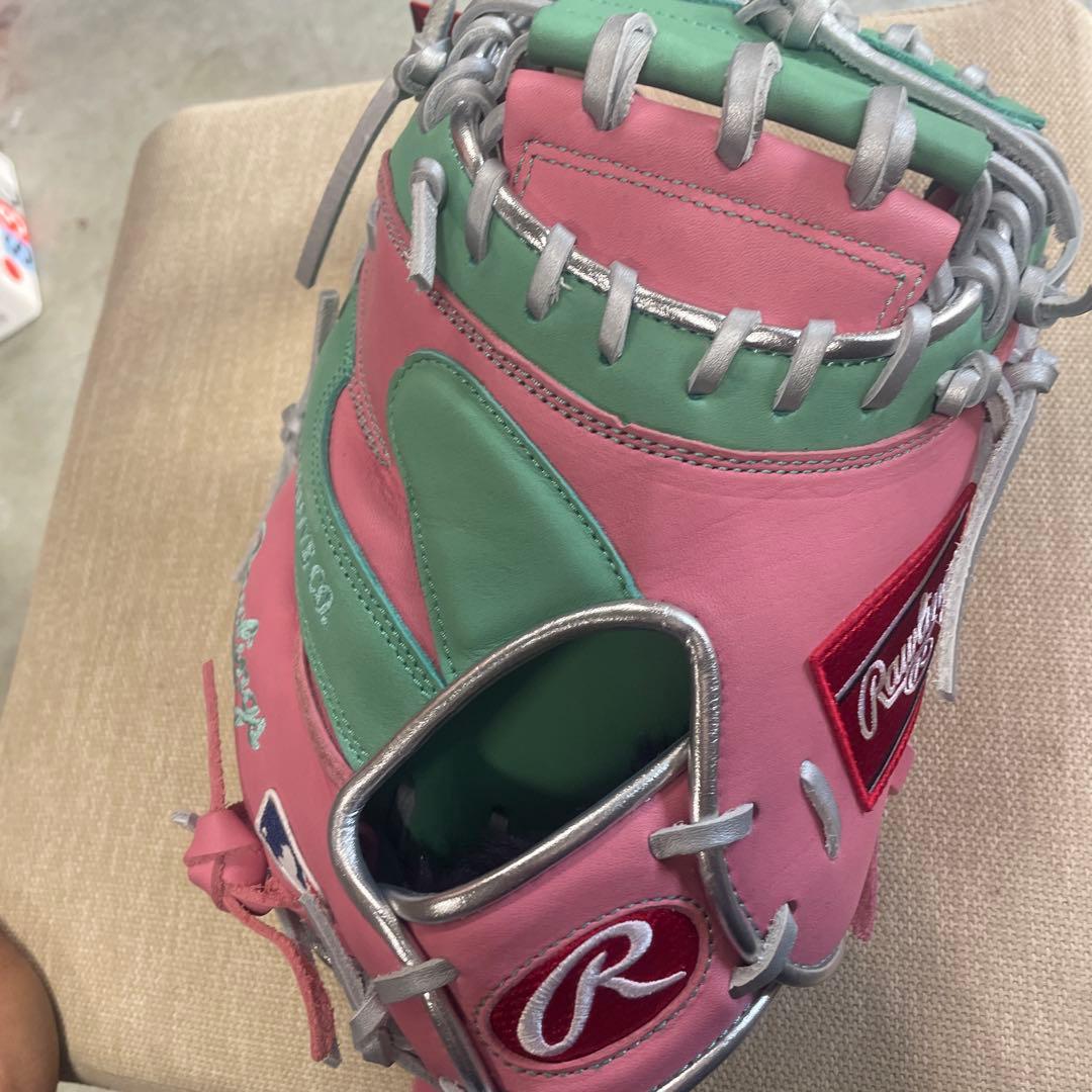 Rawlings 軟式グローブ ピンク/グリーン