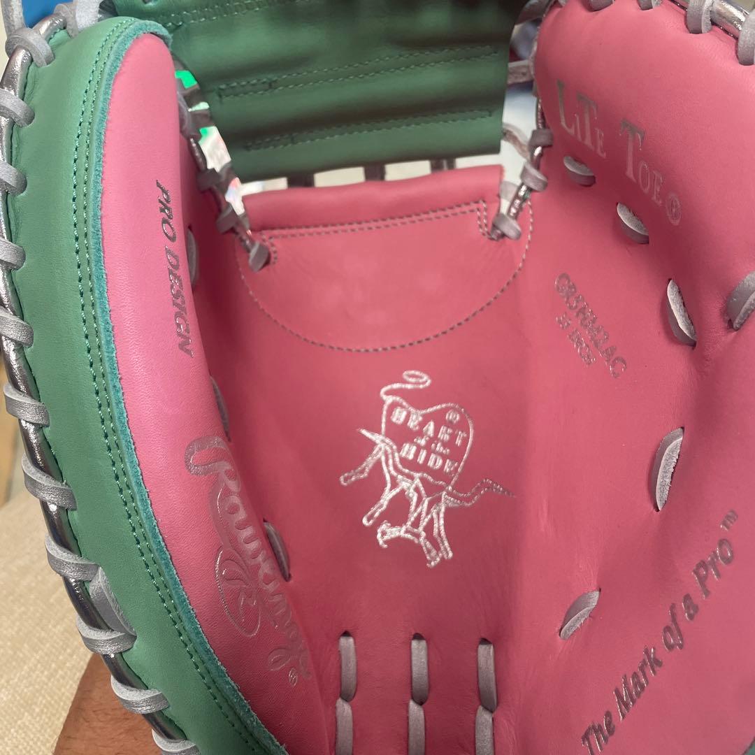 Rawlings 軟式グローブ ピンク/グリーン