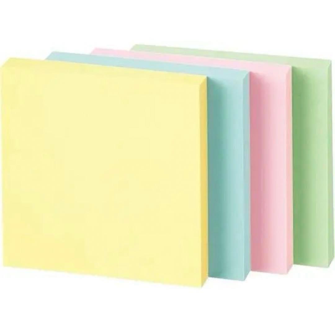 付箋 ふせん 事務 メモ コクヨ 100枚 100冊 正方形 大容量 4色