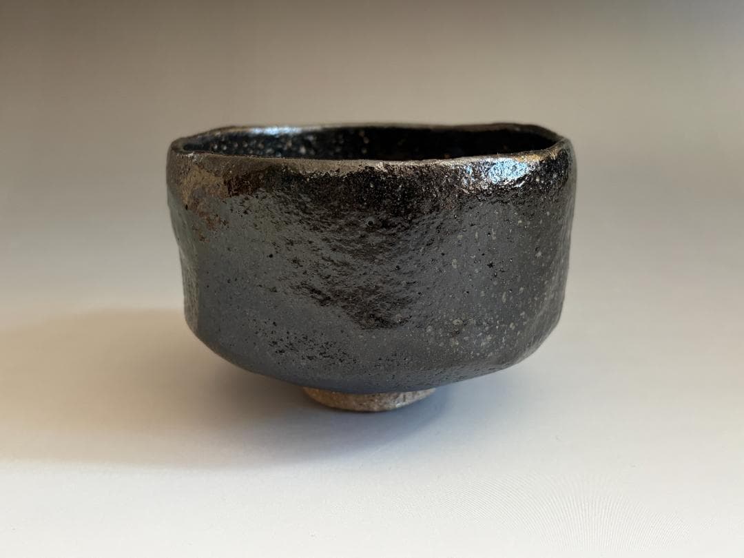 中村道年　黒楽茶碗　堀内宗完　兼中斎書付　銘「蓬莱」　茶道具　表千家