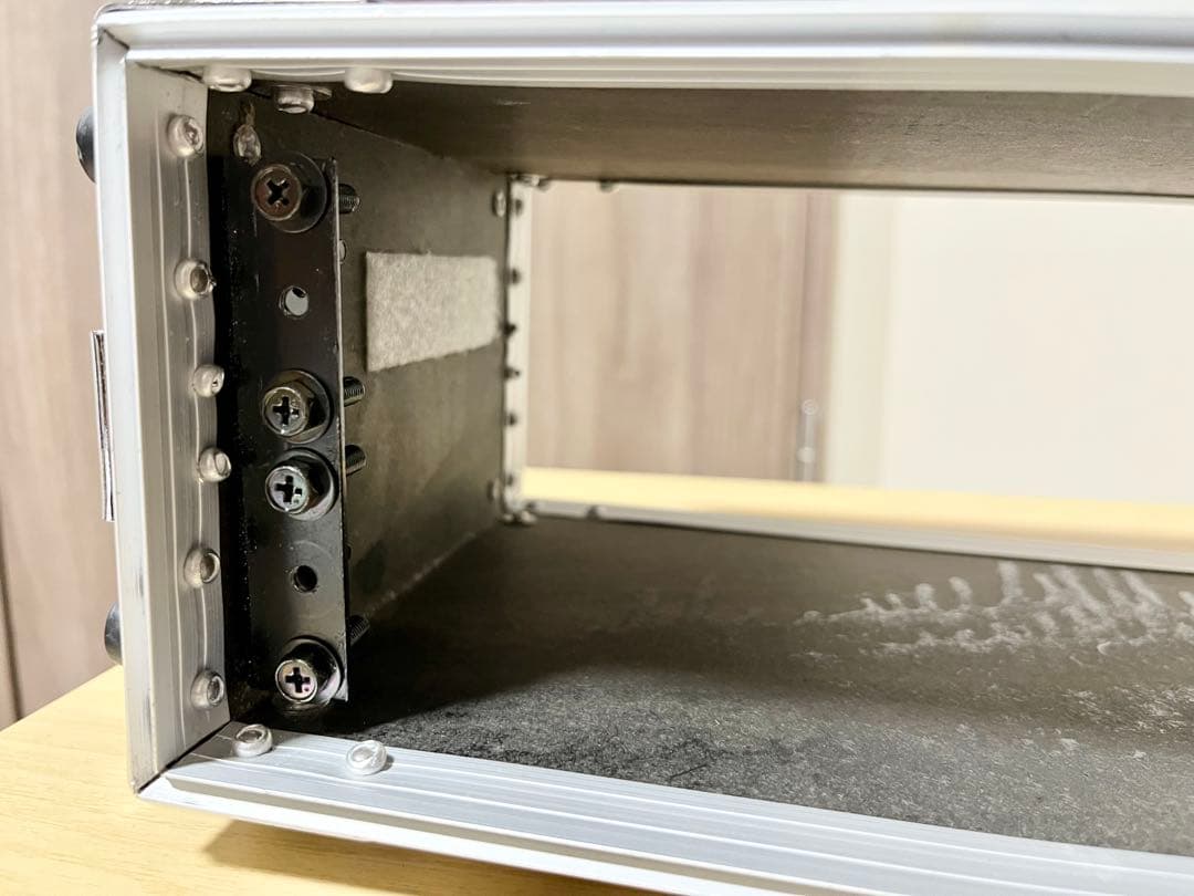 ラックケース 2U ショート・ハーフサイズ　ブルー・青色