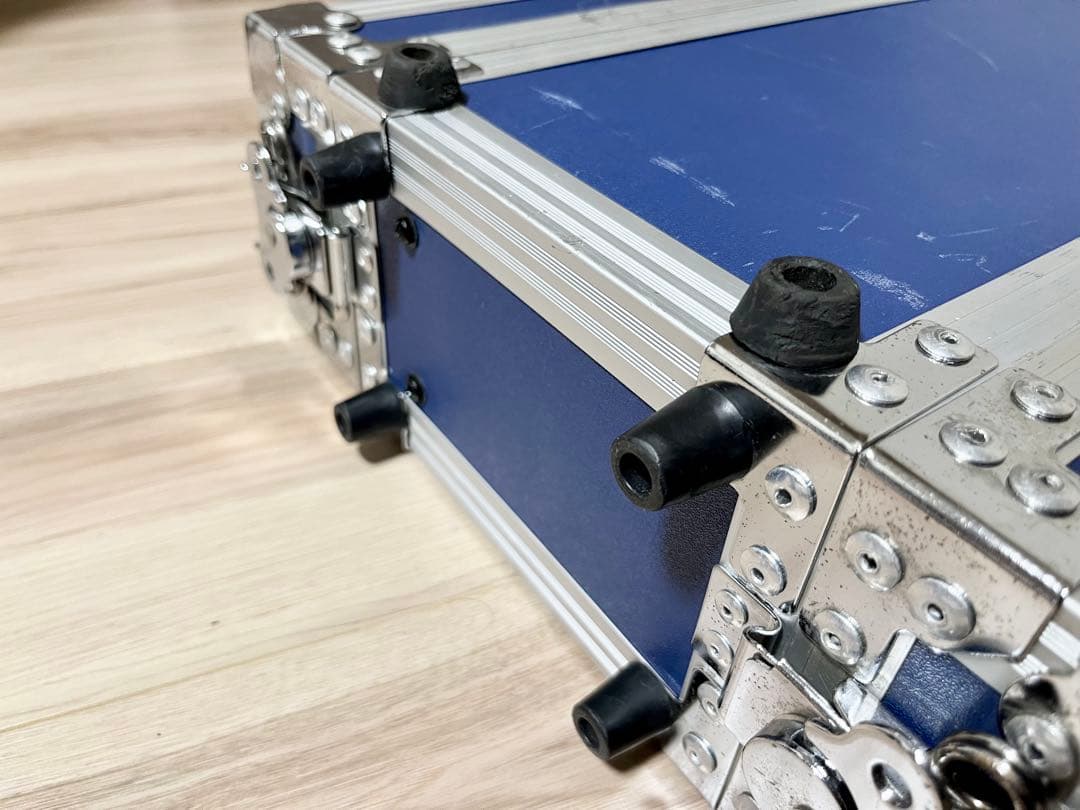 ラックケース 2U ショート・ハーフサイズ　ブルー・青色