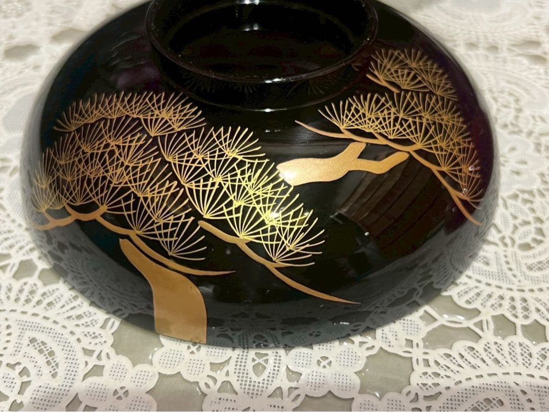 新品 未使用 京漆匠 平安 象彦 松梅 久美椀 セット 蓋付 吸物椀 高級