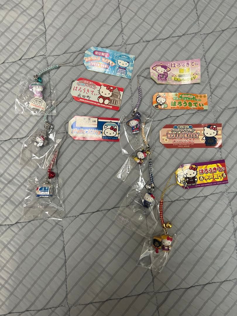 【値下げ】 関東地方ご当地キティちゃんストラップ7点セット
