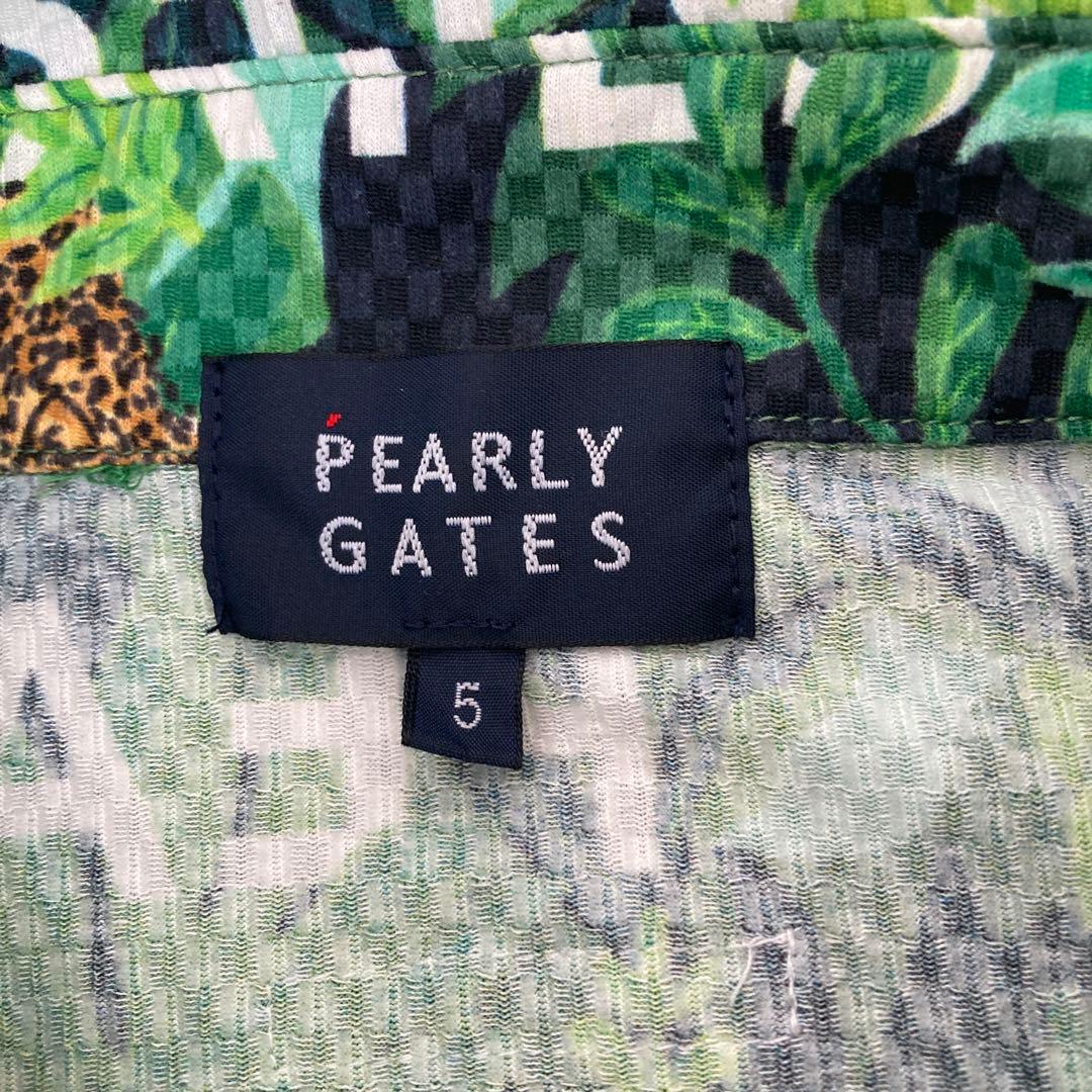 美品！パーリーゲイツ　シアサッカー ジャングル 半袖シャツ　size5