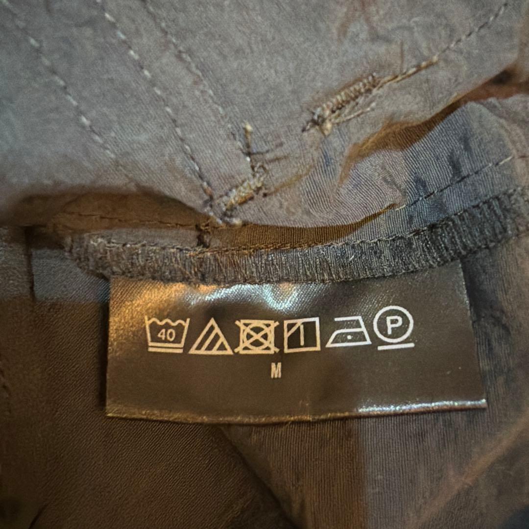 TFW49 ブラック ナイロン生地　カーゴスカート