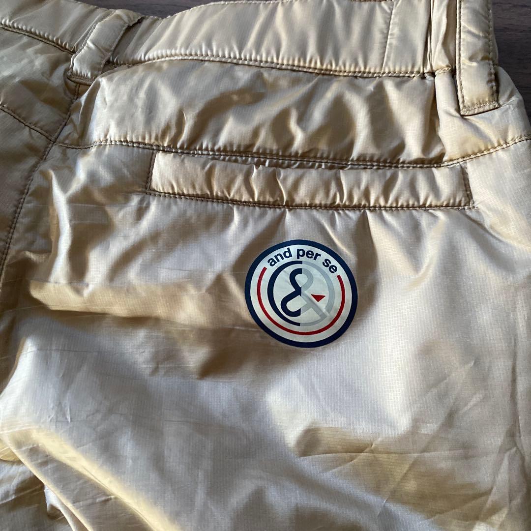 and per se 中綿パンツ ゴールドベージュ