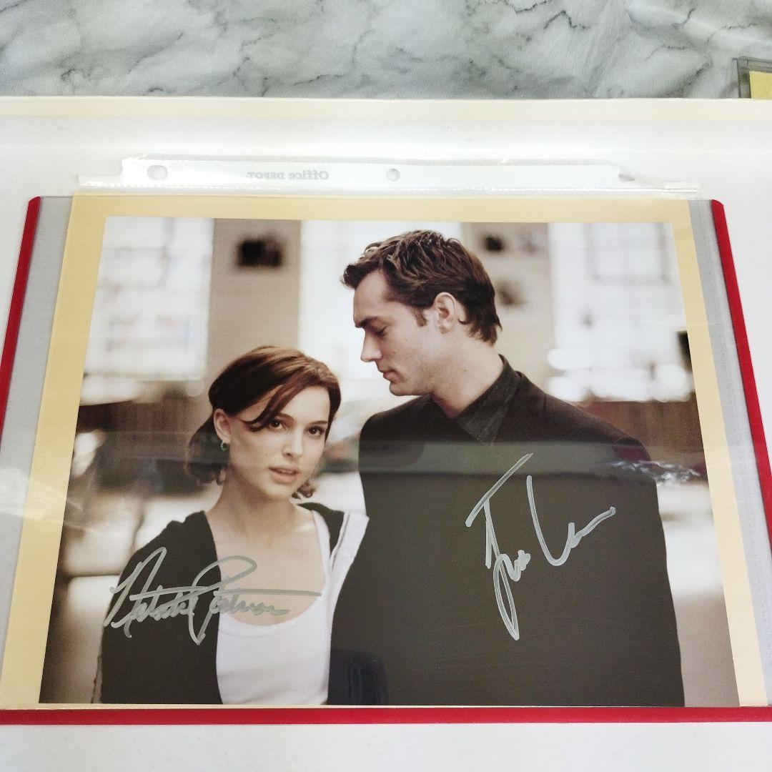 映画 クローサーナタリーポートマン&ジュード・ロウ　直筆サイン入り8Ｘ10フォト