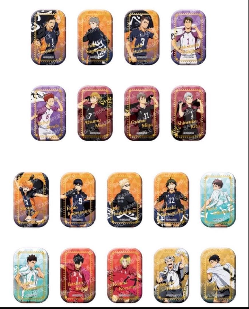 セブンネット限定　ハイキュー 横断幕 スクエア缶バッジ 新品未開封 2種セット