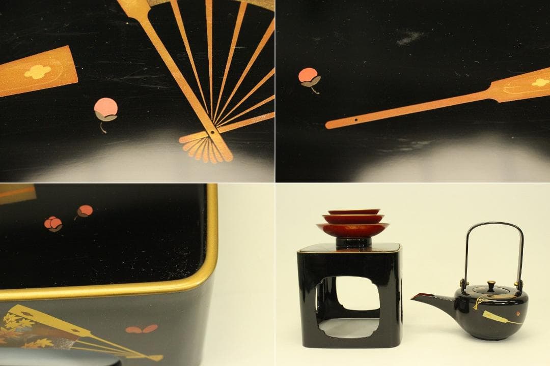 正月 扇散蒔絵 お屠蘇揃い(ZE654)