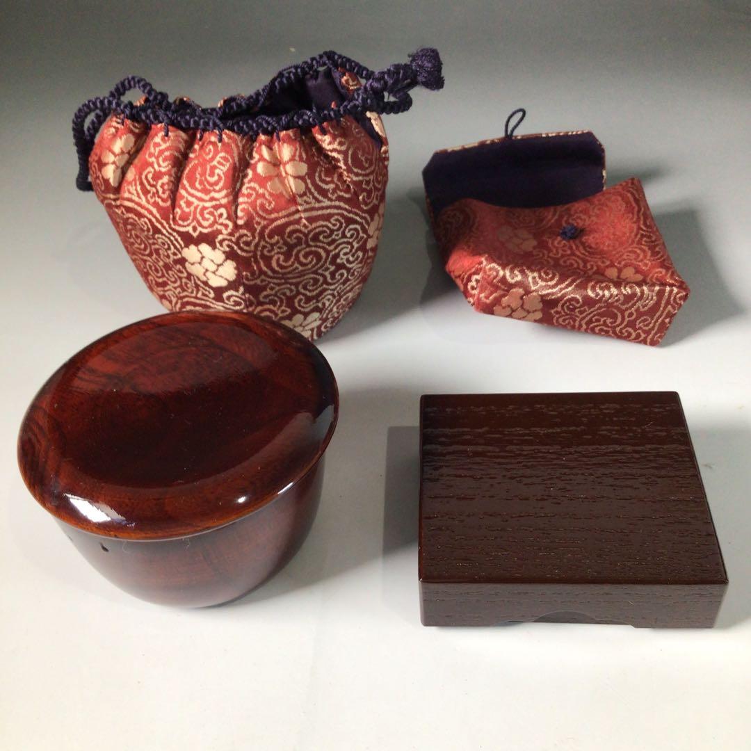 Ｓ１２１　御所籠　『和田鱗司作』『利休形』『竹茶籠』『茶器揃』　共箱　茶道具