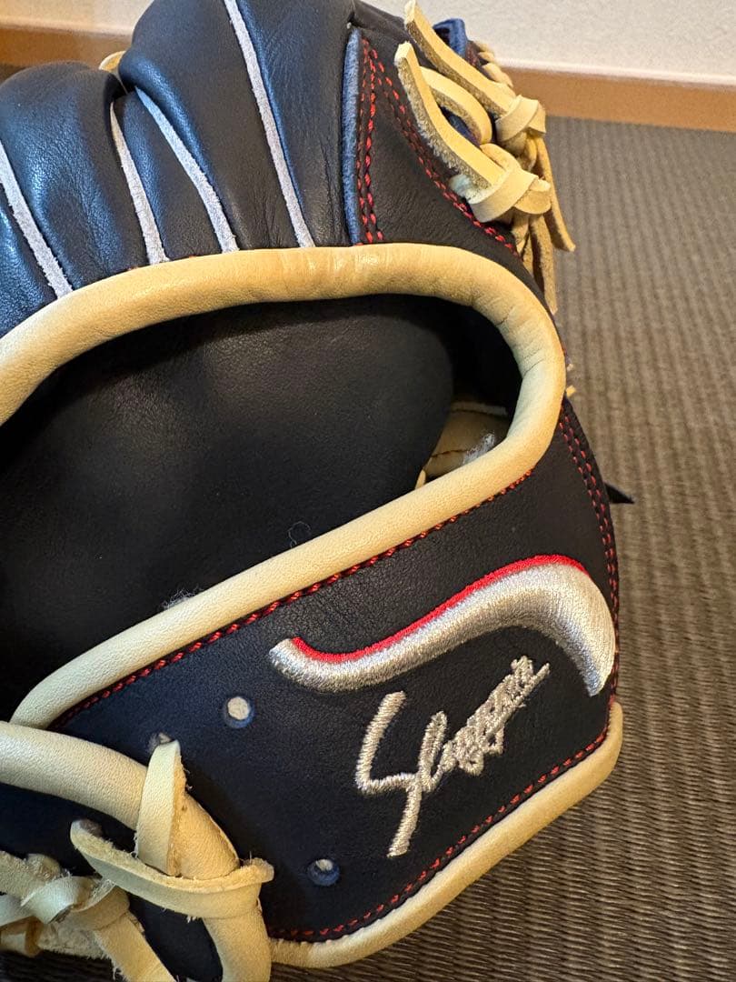 久保田スラッガー　直刺繍　軟式内野手用グラブ　型付け済み　未使用