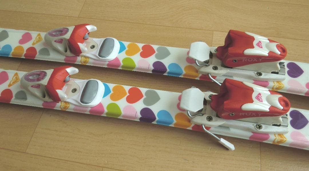 ■1月限定■送料無料■ROXY■子供用スキーセット■板130靴22.5■WAX■