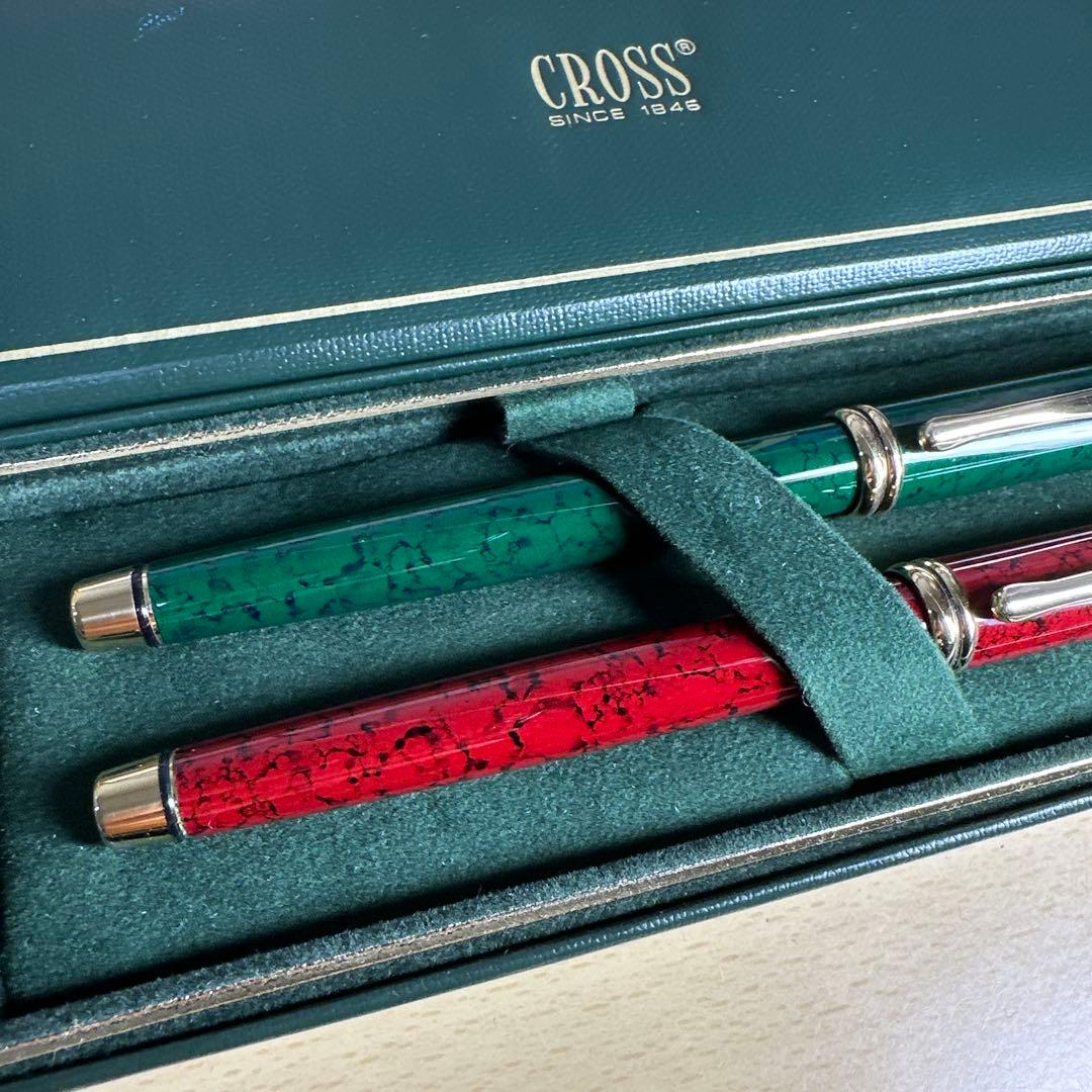 CROSS タウンゼント　2本セット 緑 赤　クロス ボールペン
