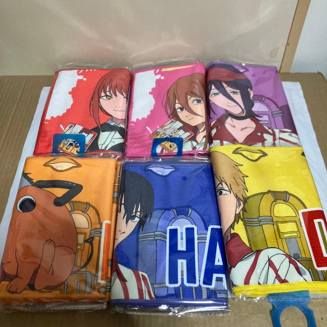 ラウンドワン限定　チェンソーマン　マフラータオル 6枚