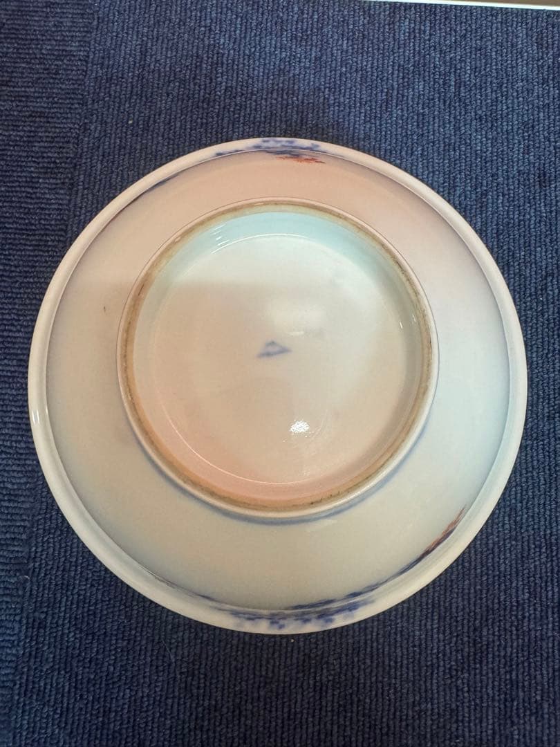 2058 オールド深川製磁　染付紅葉　鉢　時代物