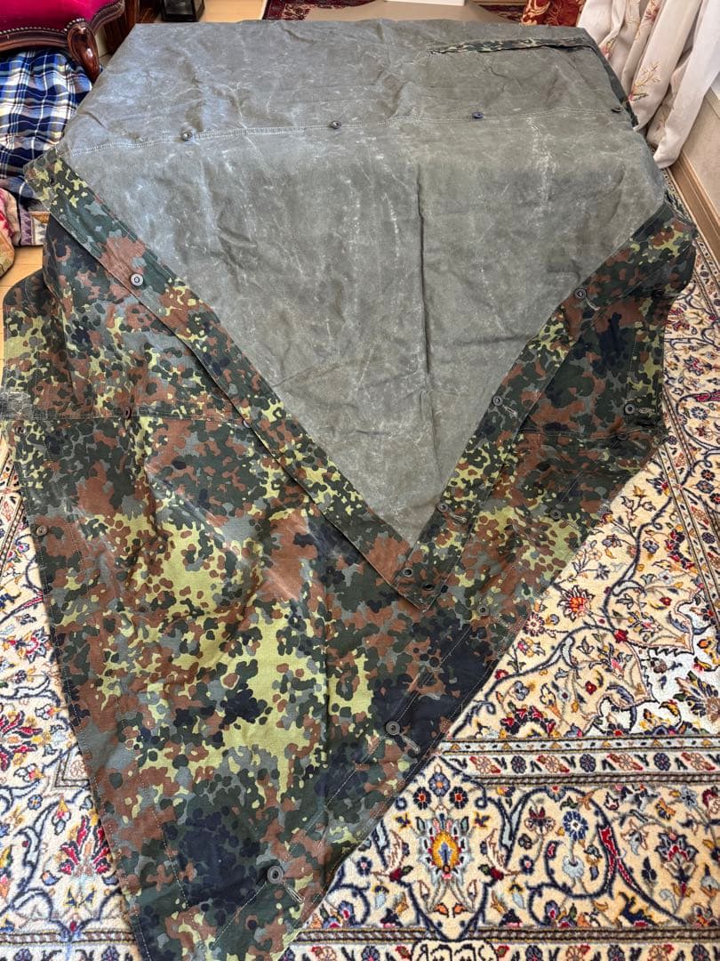 h*o様 美品　ドイツ軍フレクターンカモポンチョテント　収納袋付き