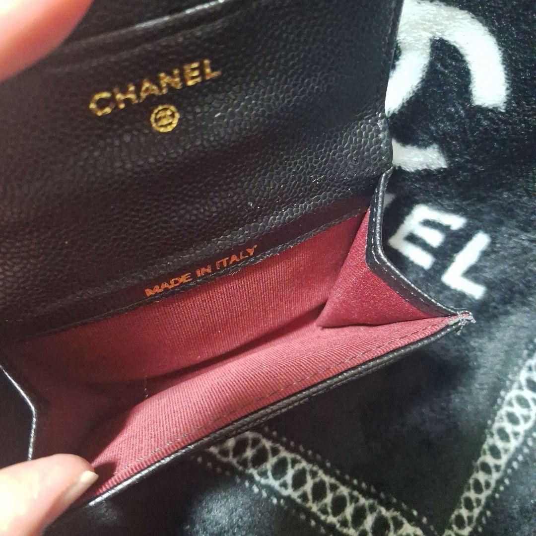 大人気❣️CHANEL ブラックキルティングケース ゴールドロゴノベルティ