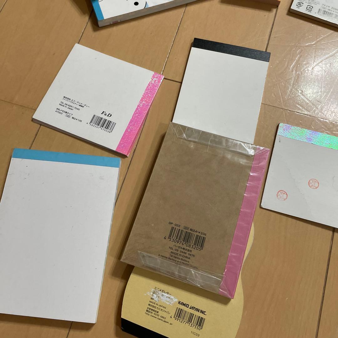 平成レトロ　メモ帳　まとめ売り　動物　ネコ　うさぎ　お札　シール帳一冊含む　12