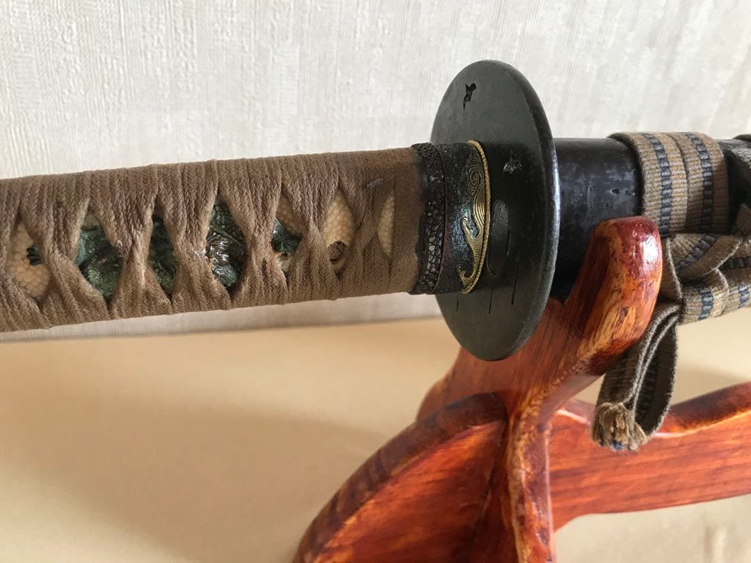 古い模造刀脇差、小柄付