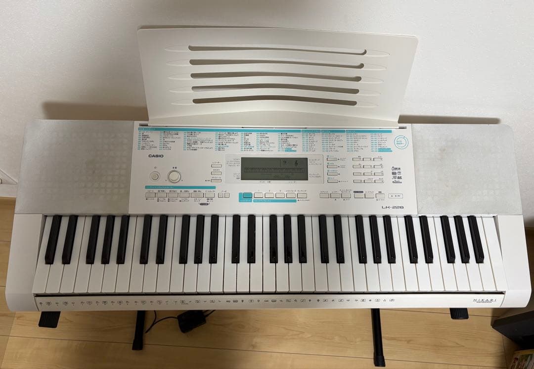 カシオ 電子キーボード・スタンドセット LK-228 ホワイト