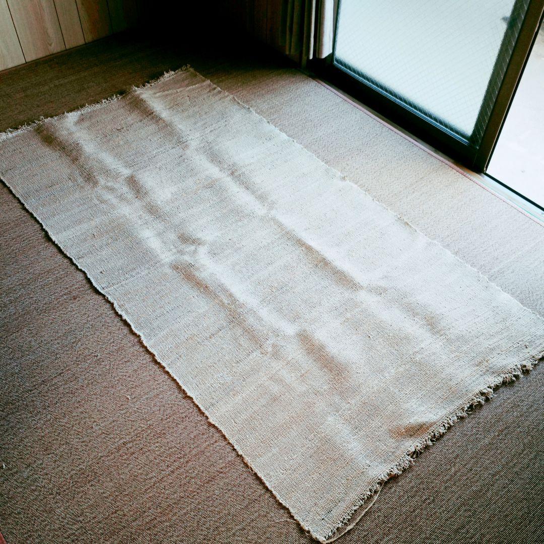 【手紡ぎバナナ×ヘンプ×コットン】　天然繊維ヨガマット ヨガラグ ラグマット