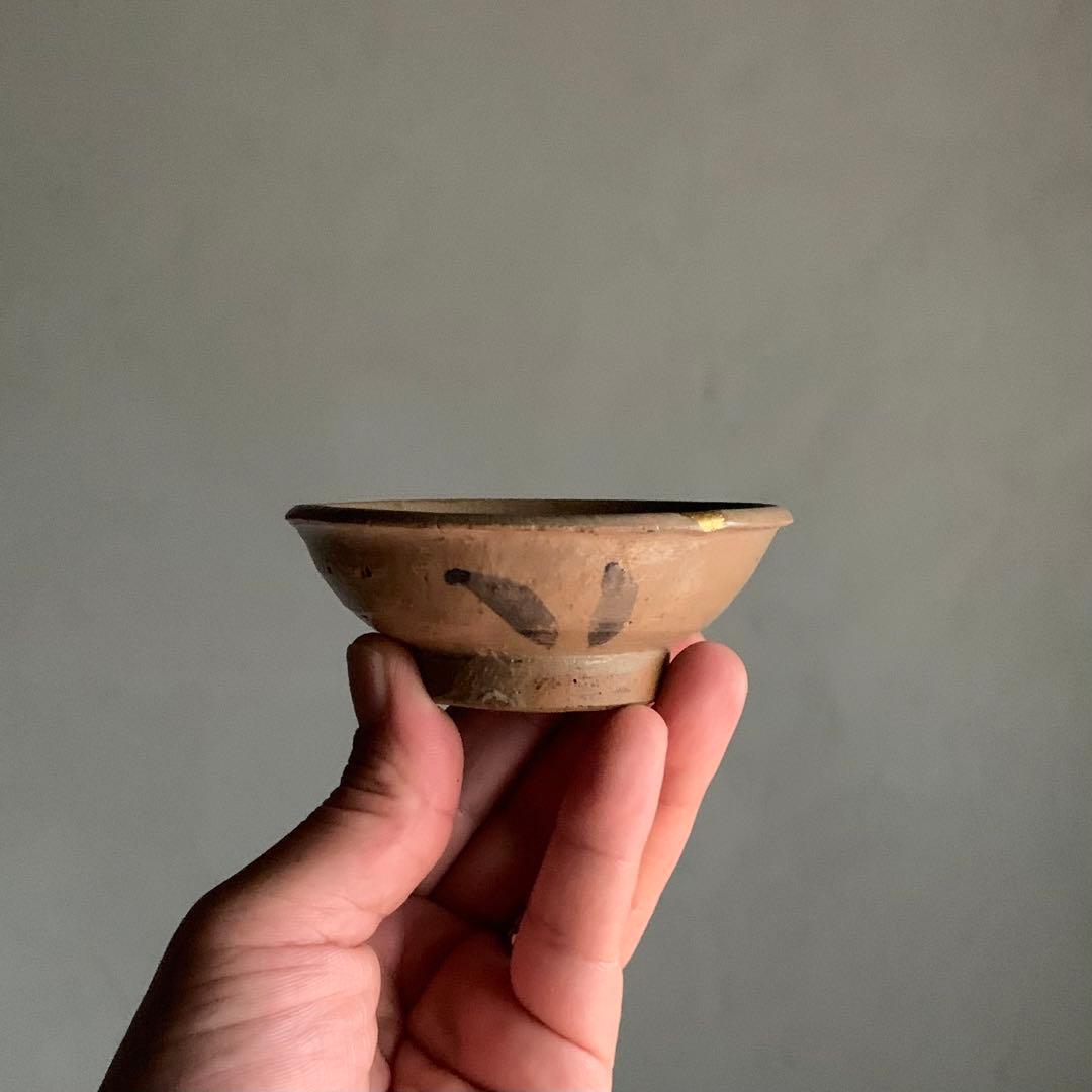 染付のある 平盃 酒器 ぐい呑み 盃 ちょこ 古美術 古道具 アンティーク