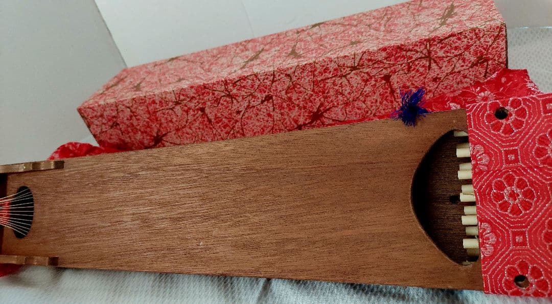 ミニ琴 新品文化箏 和楽器 琴 箏　60cm 爪セット13弦日本音楽著作権協会