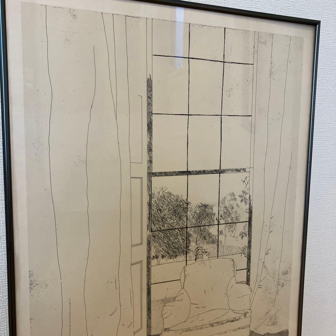 david hockney デイヴィッドホックニー　版画展　告知用ポスター