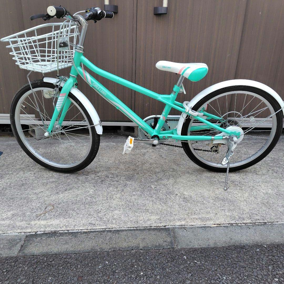 22インチ6段変速付き　アサヒ ジュニアシティ ターコイズ 自転車ヘルメット付き