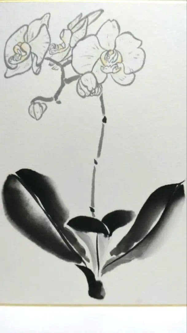 由水　煌人　伝統加賀友禅作家　直筆　胡蝶蘭　逸品