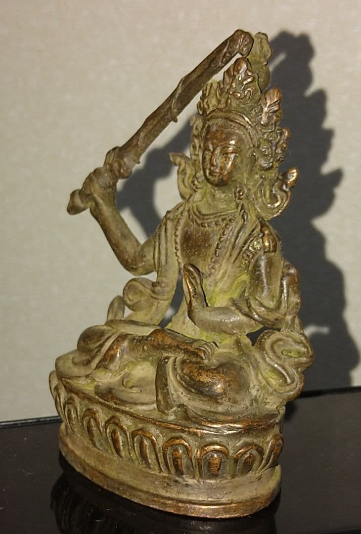 古銅器 黄財神 仏像 古銅 高さ約9.5cm 幅約5.5cm 重さ約 179g