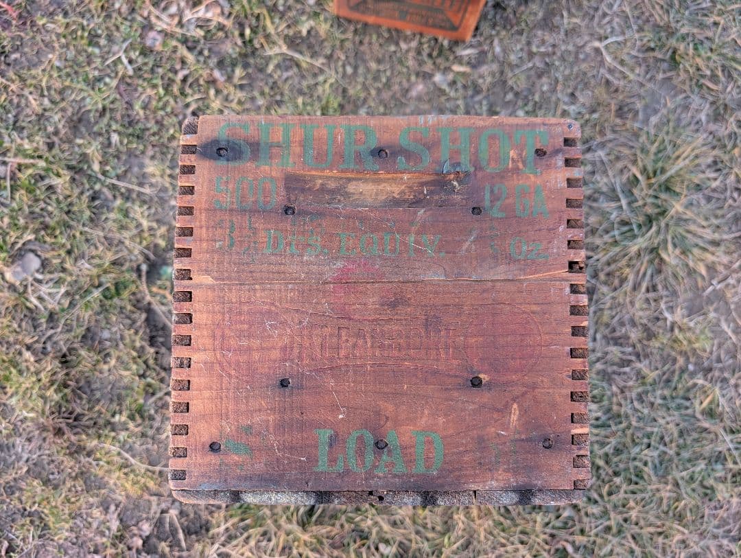 ヴィンテージ　木製ボックス　SHUR SHOT SHELLS ウッドボックス