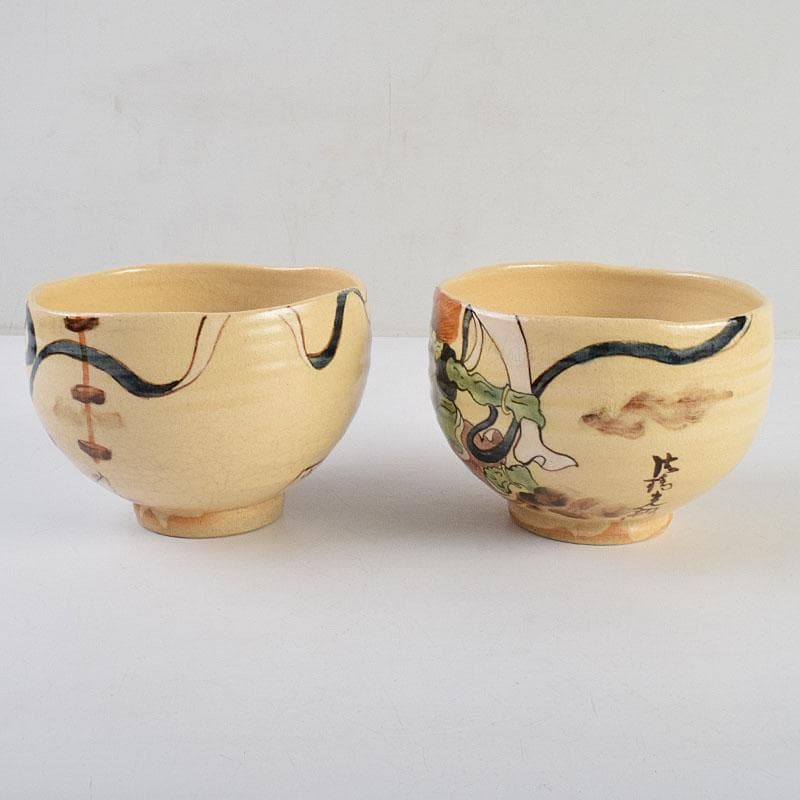 Mikan　尾形乾山紫翆深省風神雷神茶碗壱双方谷浩明極め箱　MR9472H