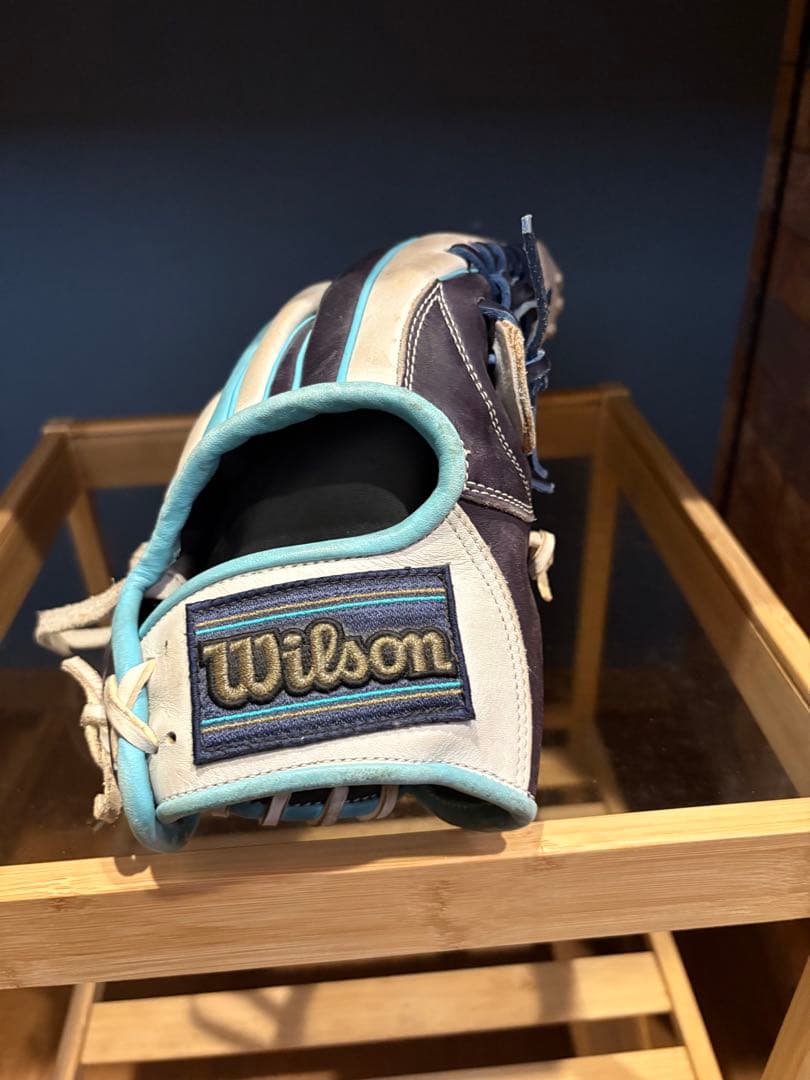 Wilson 軟式野球グローブ ネイビー/水色