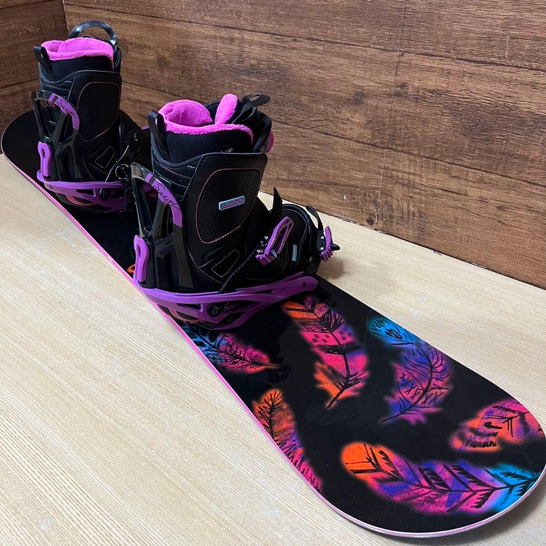美品　SWIVEL サロモン　レディーススノーボード4点セット　初心者オススメ