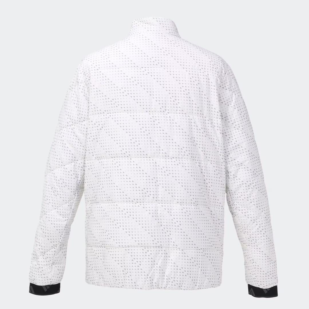 【L】秋冬 定価24,200円 アディダス ゴルフ 中綿 キルトジャケット 白