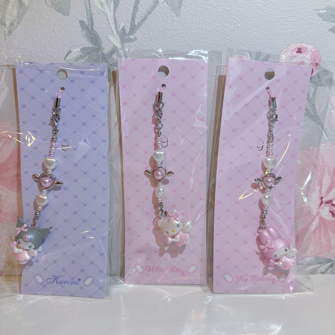サンリオ 夢見るエンジェル ストラップ キティ マイメロ クロミ セット