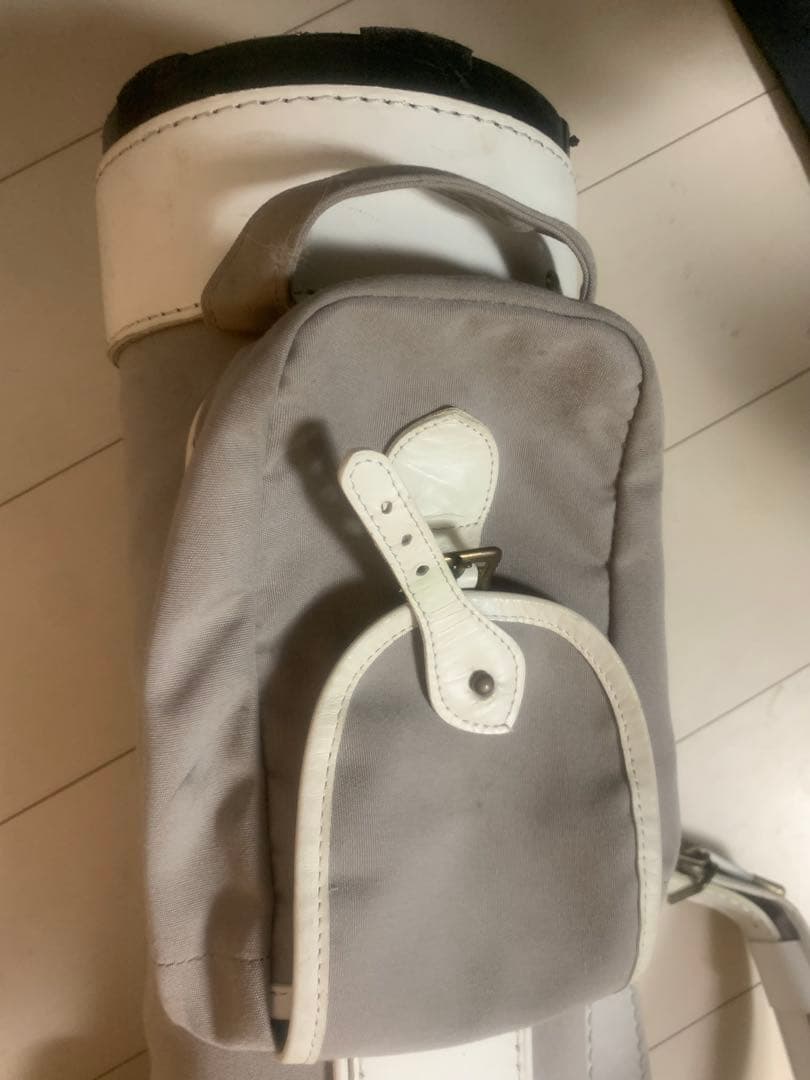 ゴルフダイジェスト帆布製手作りグレー ゴルフバッグ・キャディバッグ